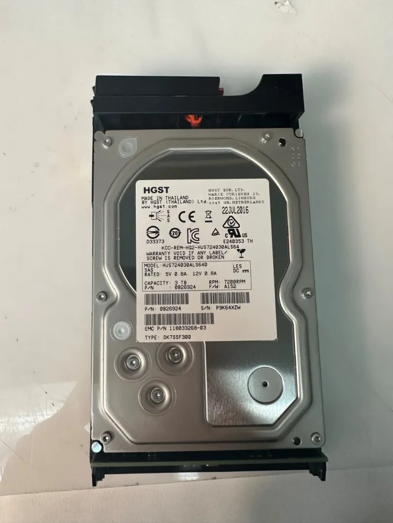 EMC 005032934 3TB 7200RPM SAS 6Gb/s 3.5-inch Hard Drive. In Stock