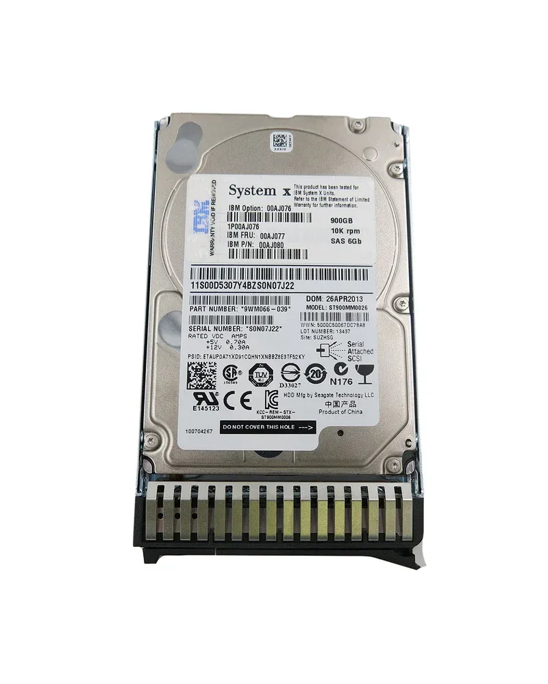 00AJ077 - Lenovo 900GB 10000RPM SAS 6Gb/s Hot-swappable 2.5-inch Self Encrypting G3 Hard Drive