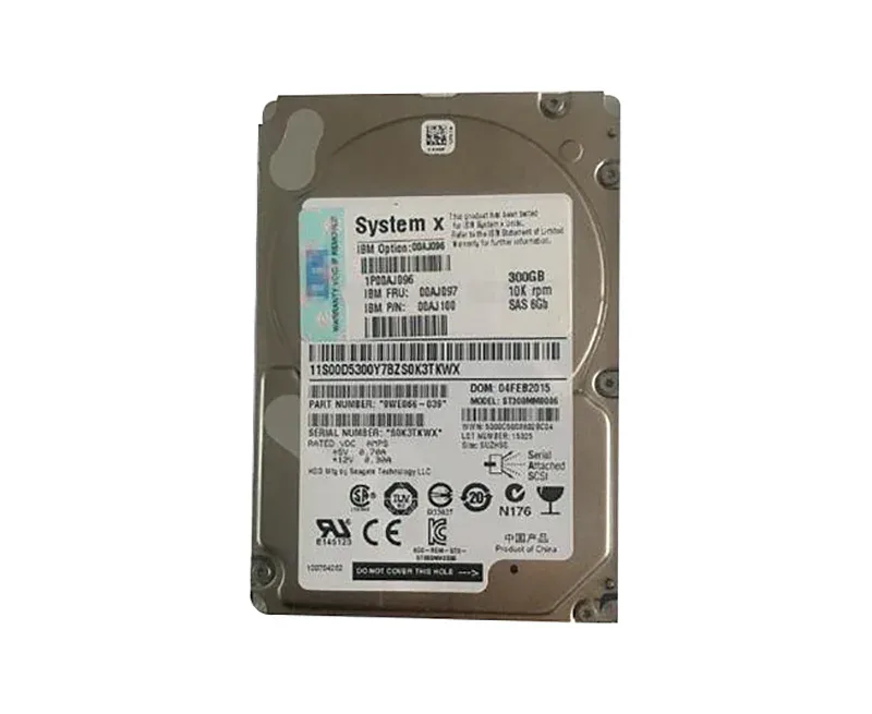 00AJ096 - IBM 300GB 10000RPM 2.5-inch SAS 6GB/s Hot Swapable Hard Drive with Tray