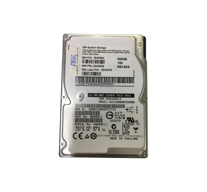 00AR325 - IBM 600GB 10000RPM SAS 12Gb/s 2.5-inch Hard Drive