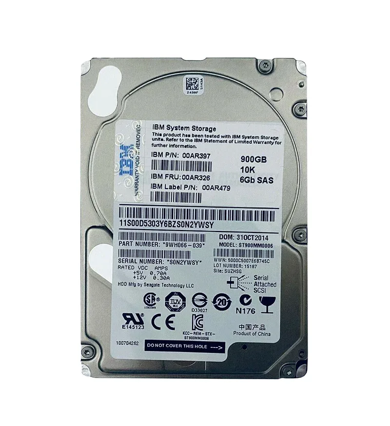 00AR479 - IBM 900GB 10000RPM SAS 6Gb/s 2.5-inch Hard Drive