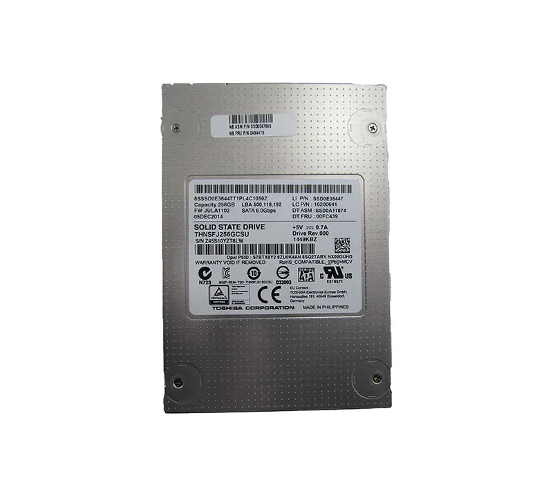00FC439 - Lenovo 256GB SATA 6Gb/s Encrypted Solid State Drive
