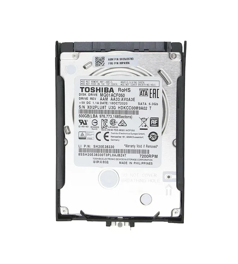 00HT892 - Lenovo 500GB 7200RPM SATA 6Gb/s 2.5-inch Hard Drive
