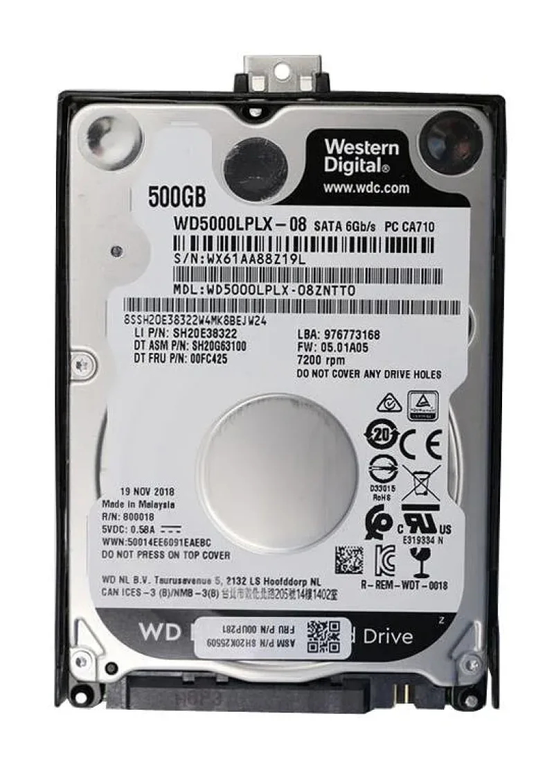 00HW236 - Lenovo 500GB 7200RPM SATA 6Gb/s 2.5-inch SFF Slim Internal Hard Drive