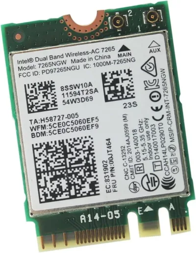 00JT464 - Lenovo Dual Band Wireless-AC 7265NGW Wi-FI Card by Intel