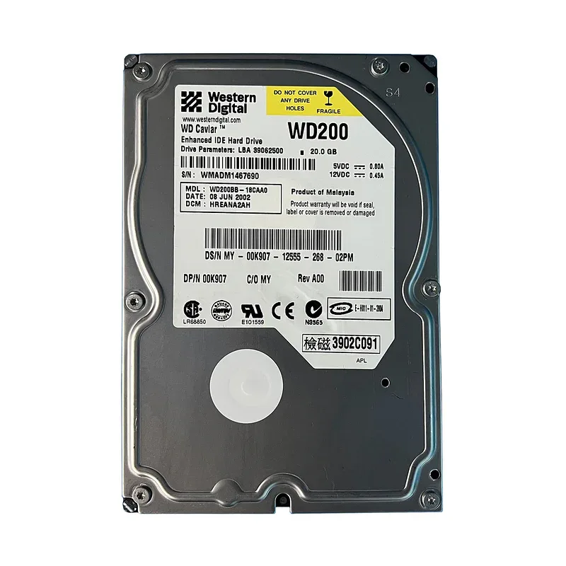 00K907 - Dell 20GB 7200RPM ATA/IDE 3.5-inch Hard Drive
