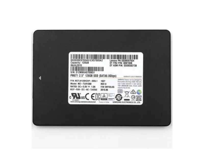 00KT008 - Lenovo 128GB SATA 6Gb/s 2.5-inch Solid State Drive for ThinkPad W530