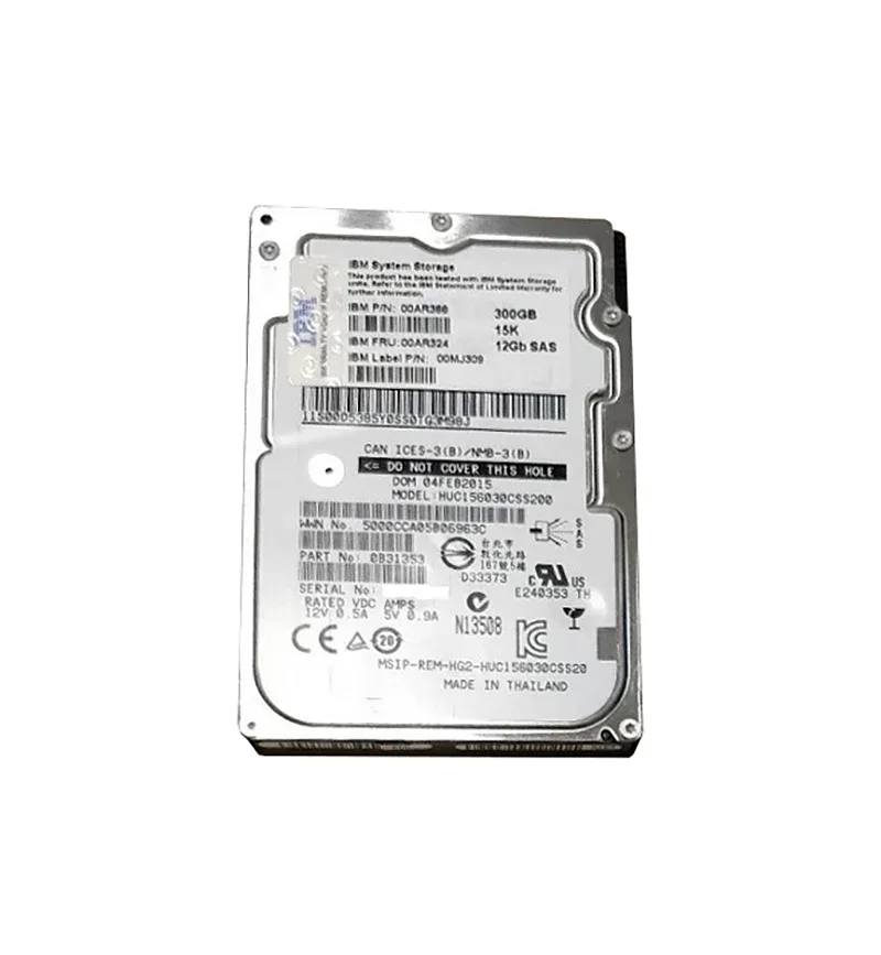00MJ309 - IBM 300GB 15000RPM SAS 12Gb/s Hot-Swappable 2.5-inch Hard Drive for Storage System V3700