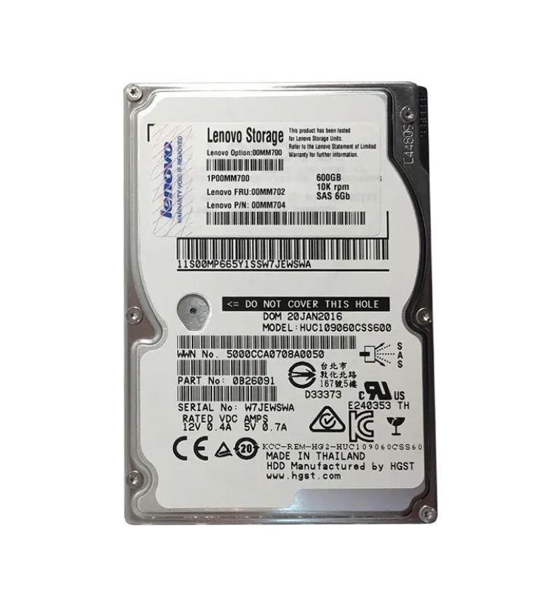00MM700 - Lenovo 600GB 10000RPM SAS 2.5-inch Internal Hard Drive