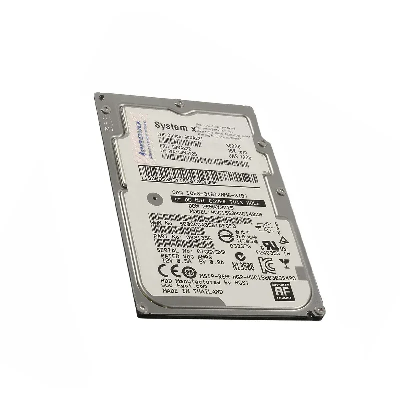 00NA225 - IBM 300GB 15000RPM SAS 12Gb/s Hot-Swappable G3HS 512E 2.5-inch Hard Drive