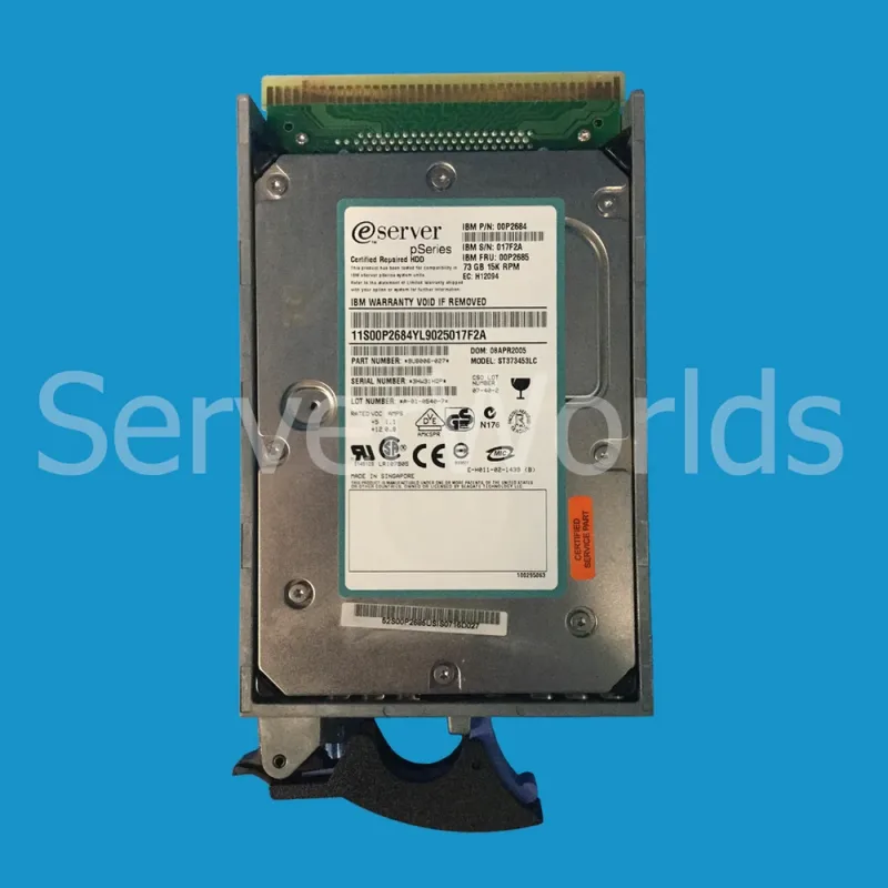 00P2684 - IBM 73.4GB 15000RPM Ultra-320 SCSI 3.5-inch Hot Swapable Hard Disk Drive (FC 3278)