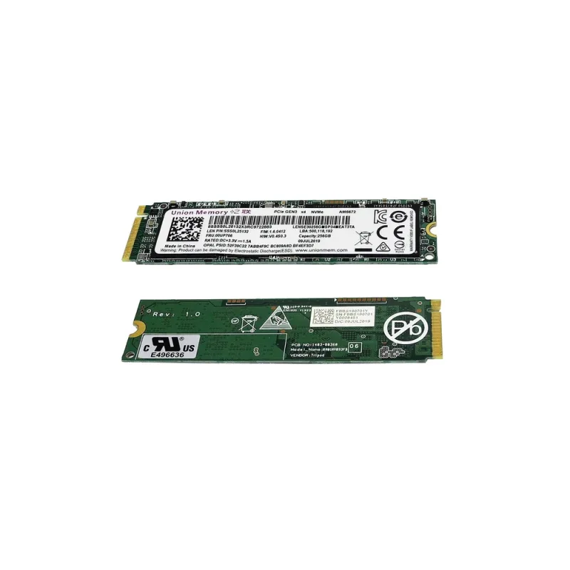 Lenovo 00UP682 256GB PCI Express 3.0 x4 NVMe OPAL M.2 2280 Solid State Drive. In Stock