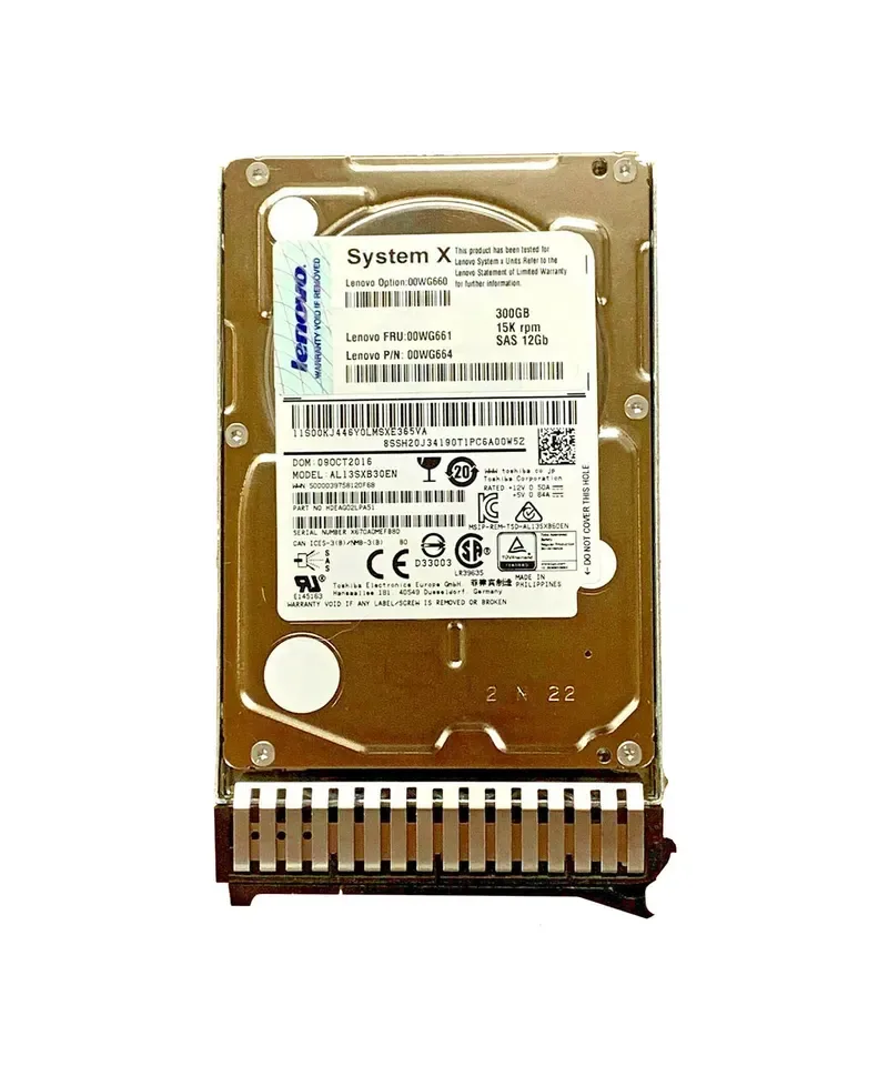 00WG661 - Lenovo 300GB 15000RPM SAS 12Gb/s Hot-Swappable 2.5-inch Hard Drive