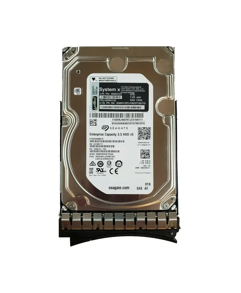 00WH121 - Lenovo 8TB 7200RPM SAS 12Gb/s Hot-Swappable 3.5-inch Hard Drive