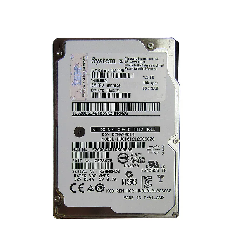 00WK851 - IBM 2TB 7200RPM SAS 2.5-inch Hard Drive