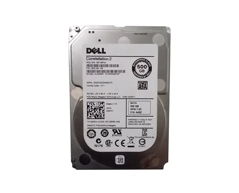 00X3Y - Dell 500GB 7200RPM SATA 6Gb/s 2.5-inch Low Profile Hard Drive