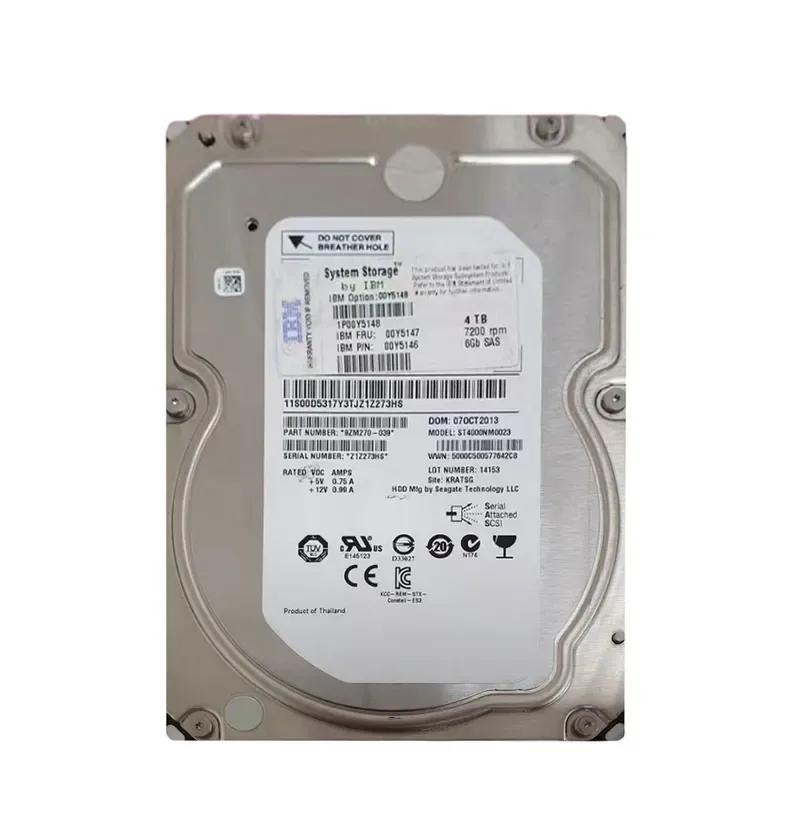 00Y5147 - IBM 4TB 7200RPM SAS 6Gb/s 3.5-inch Hard Drive