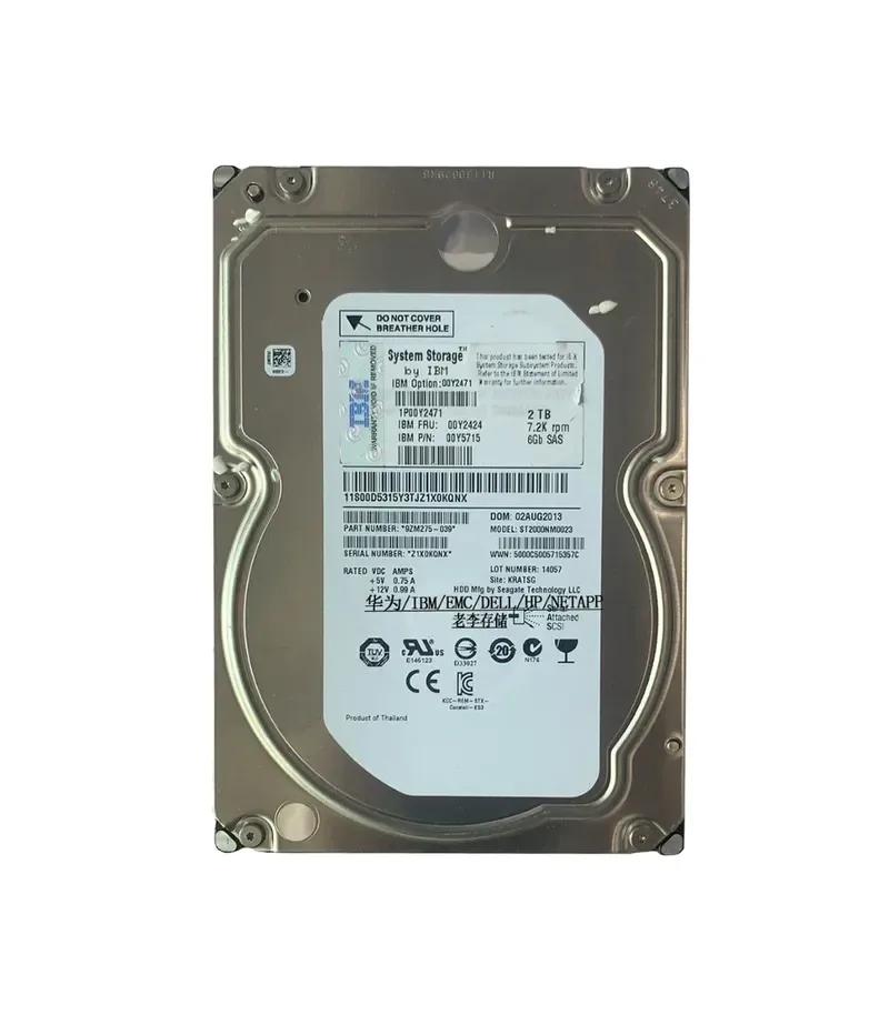 00Y5715 - IBM 2TB 7200RPM SAS 6Gb/s 3.5-inch Hard Drive