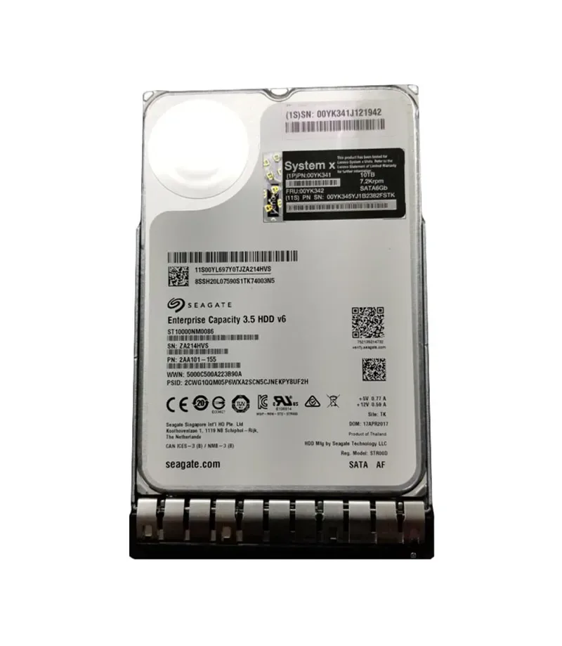 00YK341 - Lenovo 10TB 7200RPM SATA 6Gb/s 3.5-inch Hard Drive