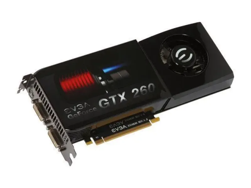 017-P3-1165-AR - EVGA GeForce GTX 260 1.7GB 448-Bit DDR3 PCI Express 2.0 x16 Dual DVI/ HDMI/ HDTV-out Video Graphics Card