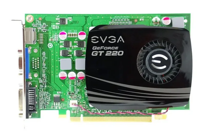 01G-P3-1227-LA - EVGA GeForce GT 220 SuperClocked 1GB 128-Bit DDR3 PCI Express 2.0 x16 DVI/ VGA/ HDMI Video Graphics Card
