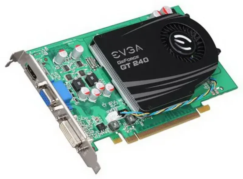 01G-P3-1246-LR - EVGA GeForce GT 240 1GB DDR5 128-Bit PCI Express 2.0 x16 DVI/ D-Sub/ HDMI/ HDCP Ready Video Graphics Card