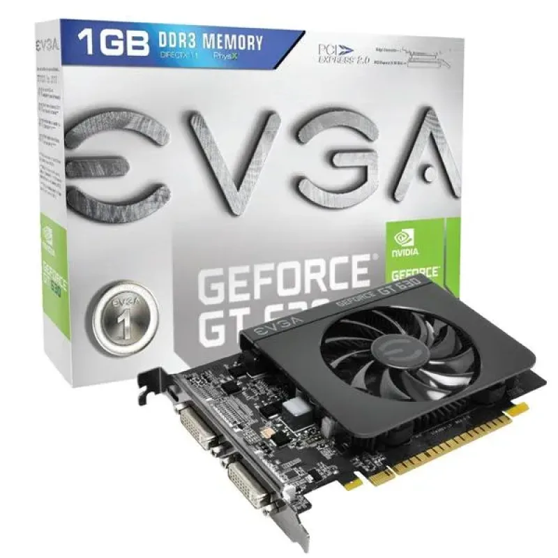 01G-P3-2631-R1 - EVGA GeForce GT 630 1GB 128-Bit DDR3 PCI Express 2.0 x16 Dual Link DVI/ Mini-HDMI Video Graphics Card