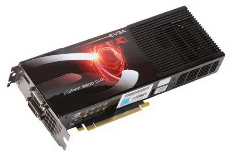 01G-P3-N897-A3 - EVGA GeForce 9800 GX2 SSC 1GB GDDR3 512-Bit HDCP Ready SLI Supported PCI Express 2.0 x16 Video Graphics Card