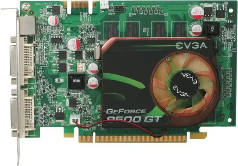 01G-P3-N959-TR - EVGA GeForce 9500 GT 1GB 128-Bit DDR2 PCI Express 2.0 x16 Dual DVI/ HDTV/ S-Video Out/ HDCP Ready/ SLI Supported Video Grap
