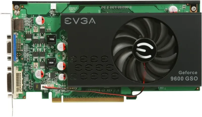 01G-P3-N964-L1 - EVGA GeForce 9600 GSO 1GB 128-Bit DDR2 PCI Express 2.0 x16 HDCP Ready Video Graphics Card