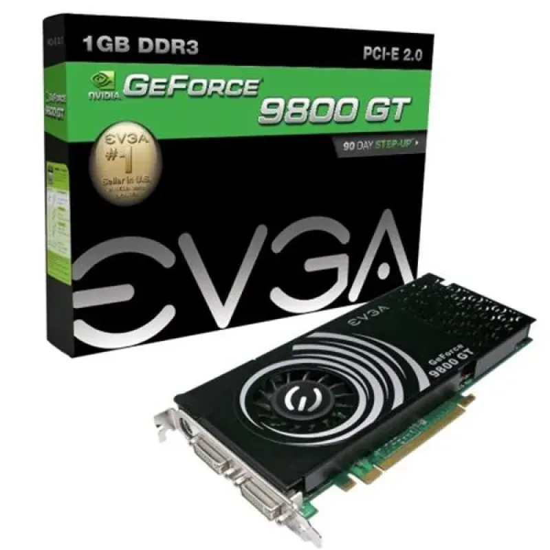 01G-P3-N981-R1 - EVGA GeForce 9800 GT 1GB 256-Bit DDR3 PCI Express 2.0 x16 HDCP Ready/ SLI Support Video Graphics Card