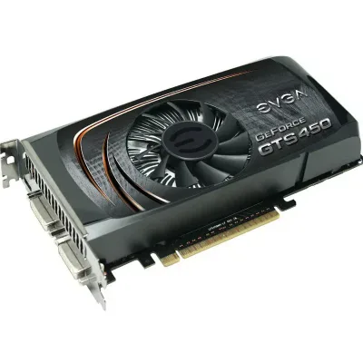 01GP31450TR - EVGA GeForce GTS 450 FPB 1GB 128-Bit GDDR5 PCI Express 2.0 x16 HDCP Ready/ SLI Supported Video Graphics Card