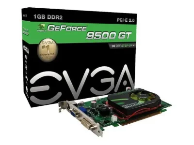 01GP3N959BR - EVGA Nvidia GeForce 9500 GT 1GB DDR2 128-Bit PCI-Express 2.0 X 16 Dual DVI Graphics Card