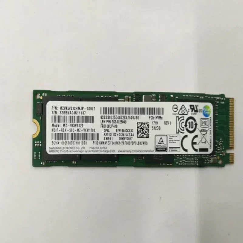 Lenovo 01LX201 512GB PCI Express 3.0 x4 NVMe OPAL M.2 2280 Solid State Drive