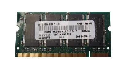 01N1587 - IBM 256MB DDR-266MHz PC2100 non-ECC Unbuffered CL2.5 200-Pin SoDimm Memory Module