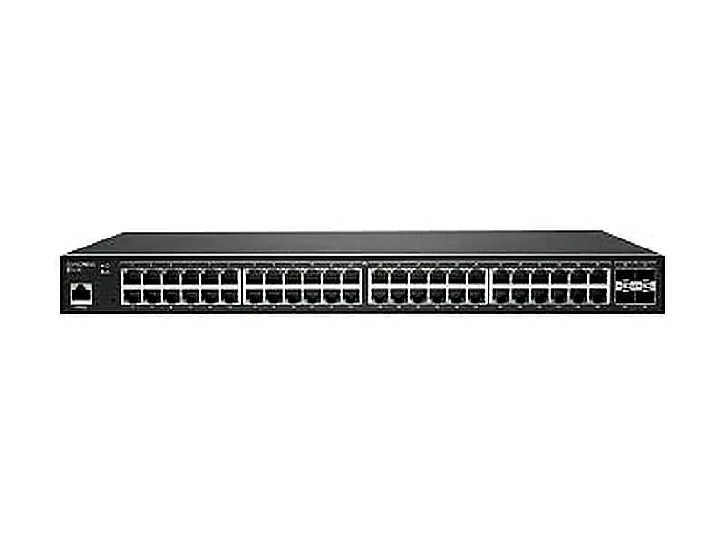 SonicWall 02-SSC-2465 SWS14-48 48x Ports 1GBase-T + 4x Ports SFP+ 10GbE + 1x Port Console Layer 2 Firewall / WNM Managed 1U Rack-Mountable Gigabit Eternet Network Switch