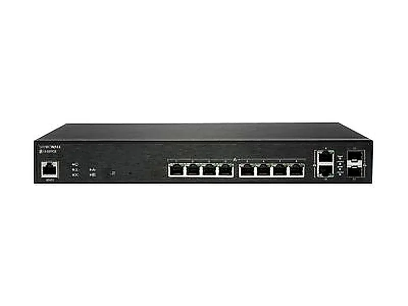 SonicWall 02-SSC-8371 10-Ports PoE+ 10/100/1000Base-T RJ-45 + 2-Ports 1000Base-X SFP Managed Network Switch