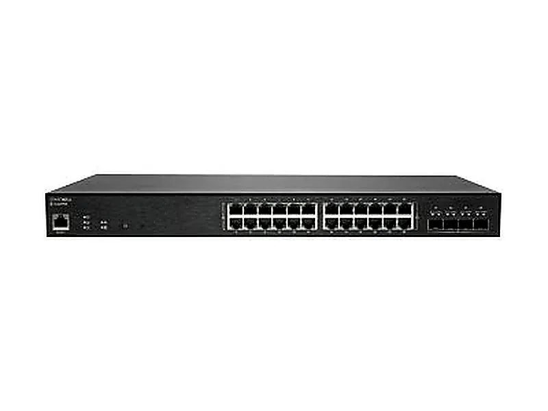 SonicWall 02-SSC-8376 24-Ports PoE+ 10/100/1000Base-T RJ-45 4-Ports 10G SFP+ Layer 2 Managed 1U Rack-mountable Gigabit Ethernet Switch