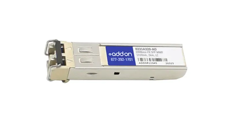 0231A320AO - Addonics 100Mbps 100Base-FX Multi-mode Fiber 2km 1310nm Duplex LC Connector SFP Transceiver Module