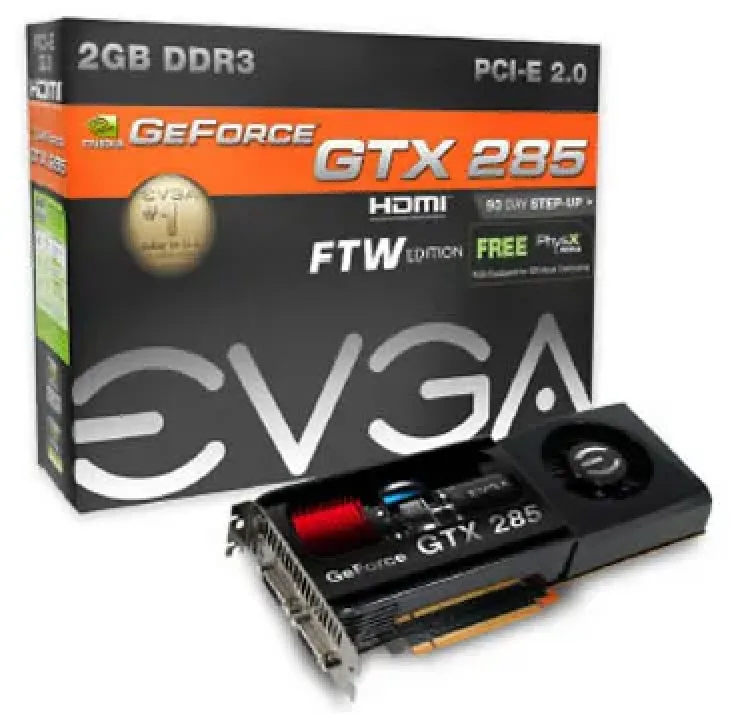 02G-P3-1187-AR - EVGA Nvidia GeForce GTX 285 FTW Edition 2GB 512-Bit DDR3 PCI Express 2.0 Video Graphics Card