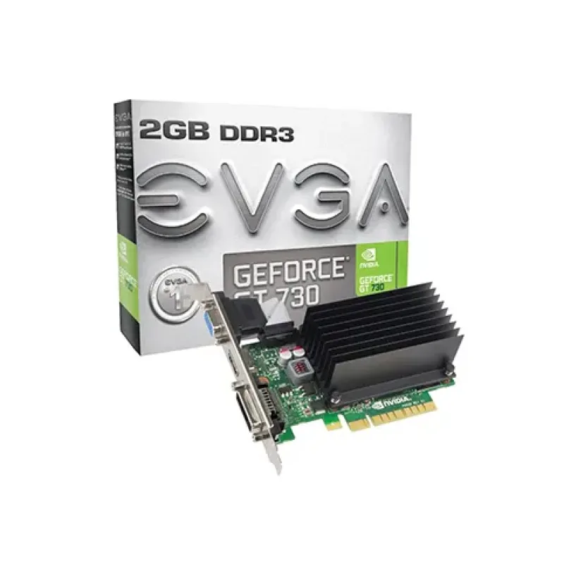 02G-P3-1733-KR - EVGA GeForce GT 730 2GB DDR3 64-bit PCI Express 2.0 DVI/ HDMI Video Graphics Card (Low Profile/ Passive)