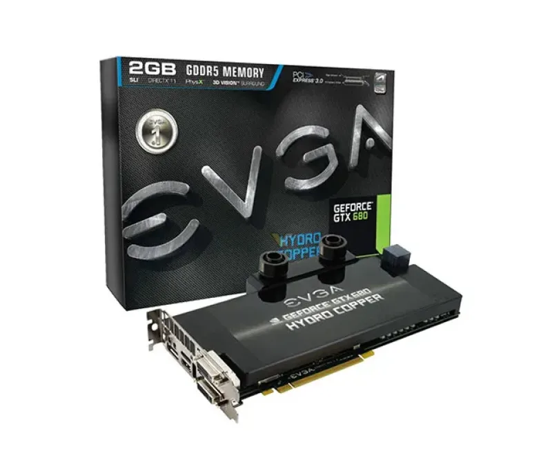 02G-P4-2689-A1 - EVGA GeForce GTX 680 Hydro Copper 2GB GDDR5 256-Bit PCI-Express 3.0 x16 Dual DVI Graphics Card