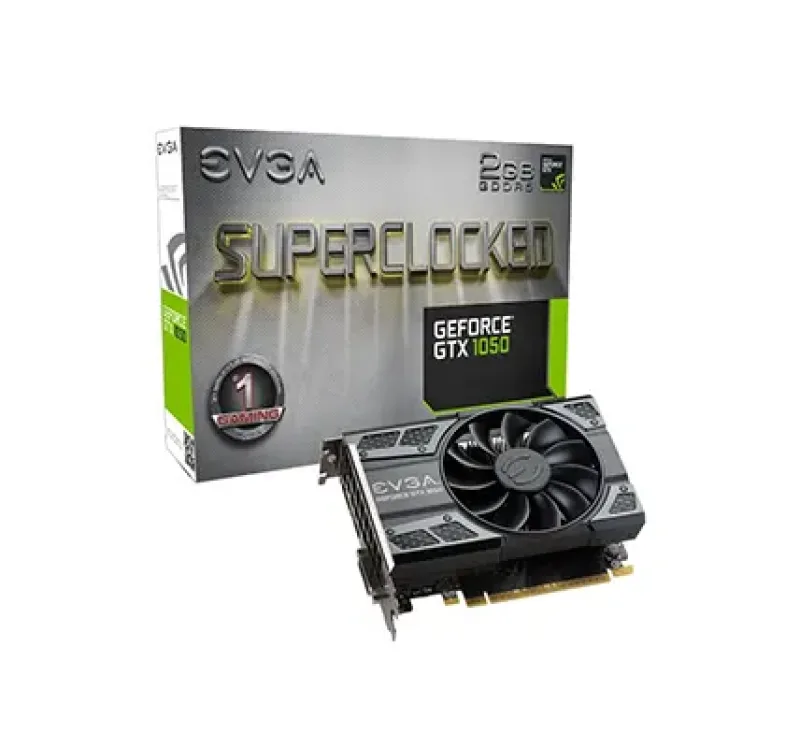 02G-P4-6152-KR - EVGA Geforce GTX 1050 Graphic Card 1.42 GHz Core 1.53 GHz Boost Clock 2GB GDDR5 PCI Express 3.0 x16 Dual Slot Space Required