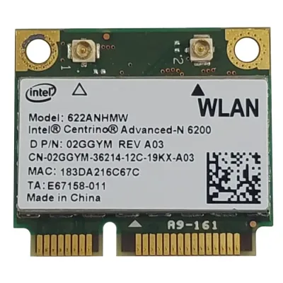 02GGYM - Dell Mini PCIe Advanced-N 6200 Wireless Card