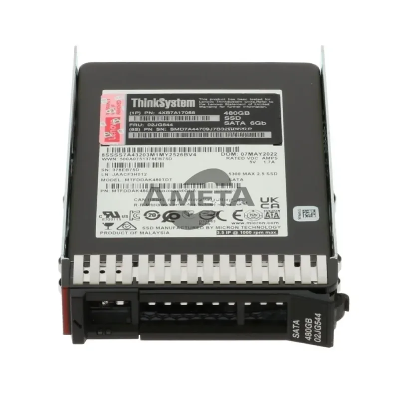 Lenovo 02JG544 480GB SATA 6Gb/s Mainstream Hot Swap 2.5-inch Solid State Drive