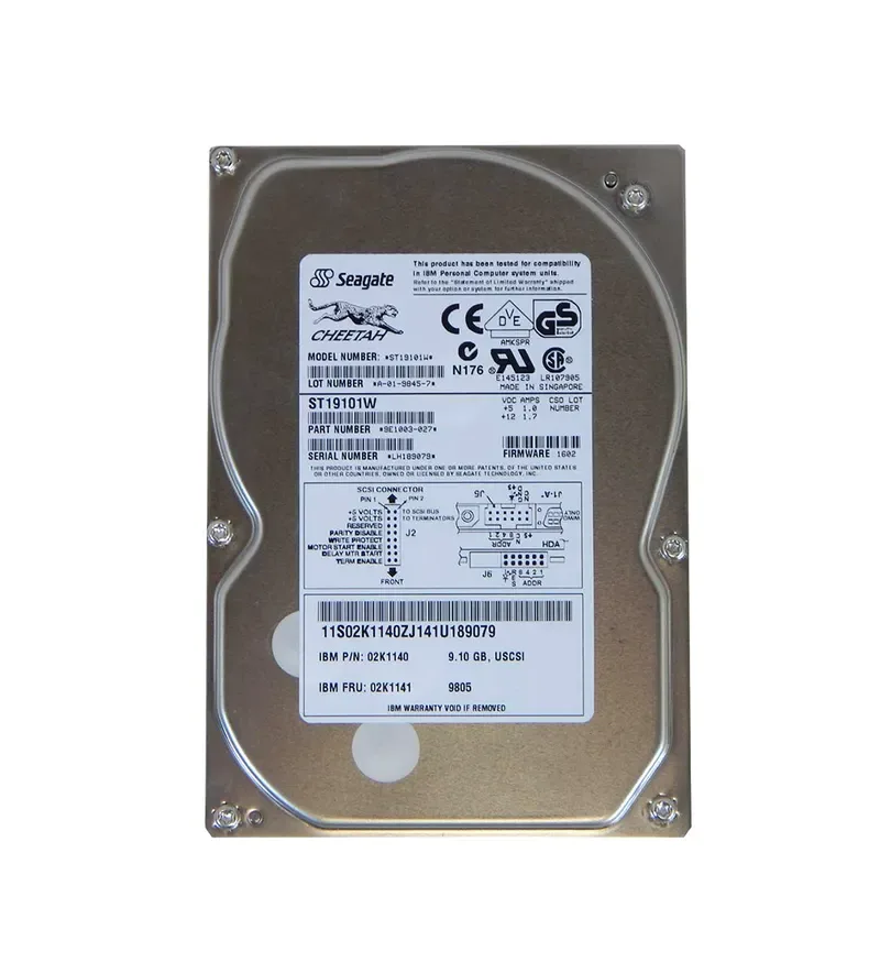 02K1141 - IBM 9.1GB 10000RPM Ultra Wide SCSI 68-Pin 512KB Cache 3.5-inch Hard Drive