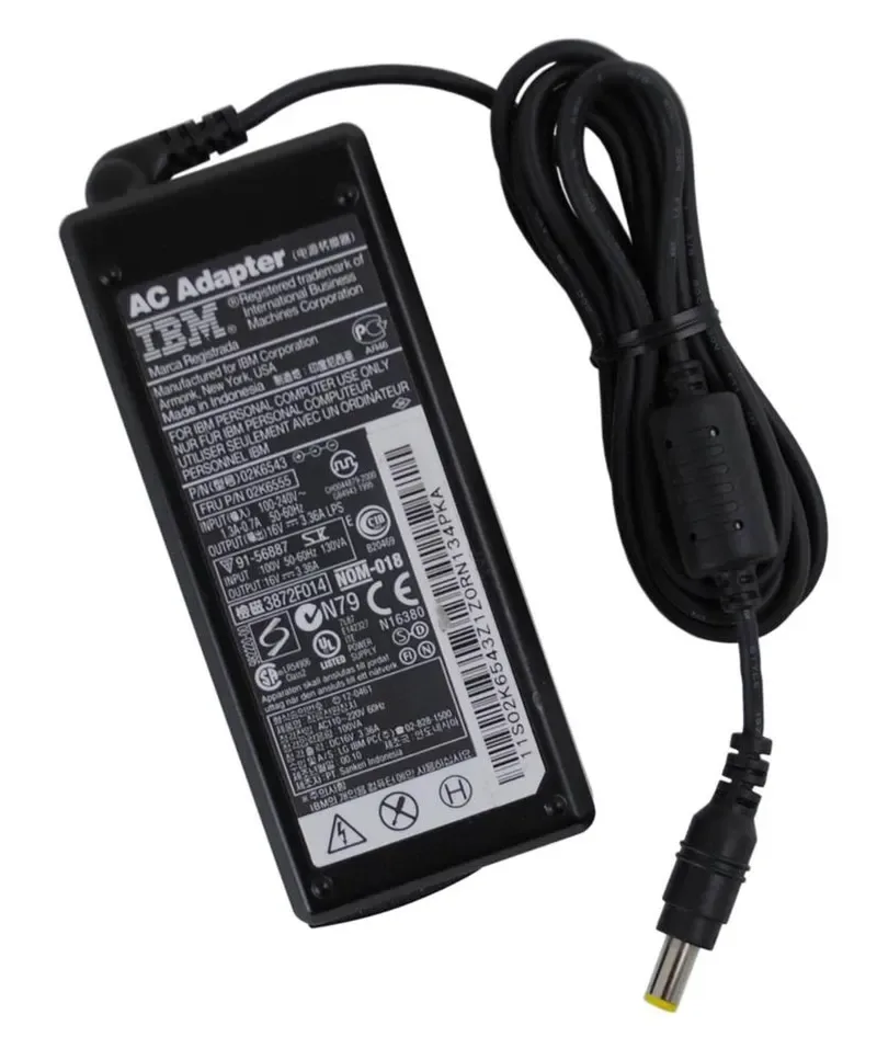 02K6543 - IBM 56-Watts 16V 3A Ultra Slim AC Adapter for ThinkPad
