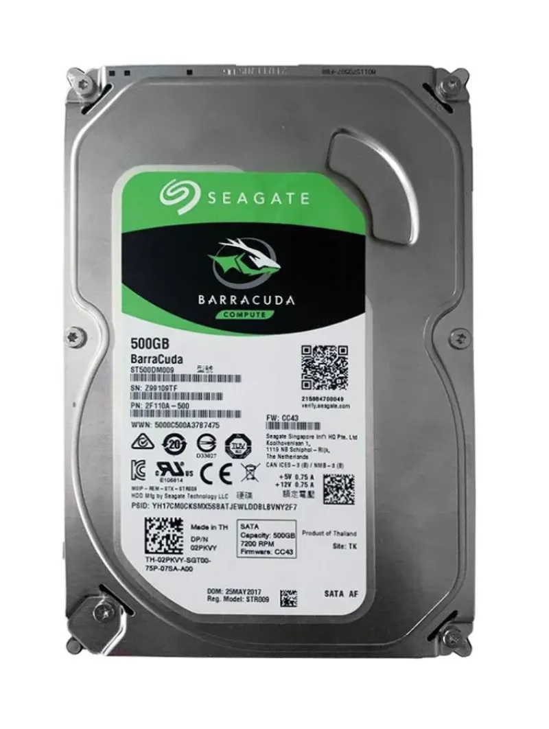 02PKVY - Dell 500GB 7200RPM SATA 3Gb/s 3.5-inchHard Drive