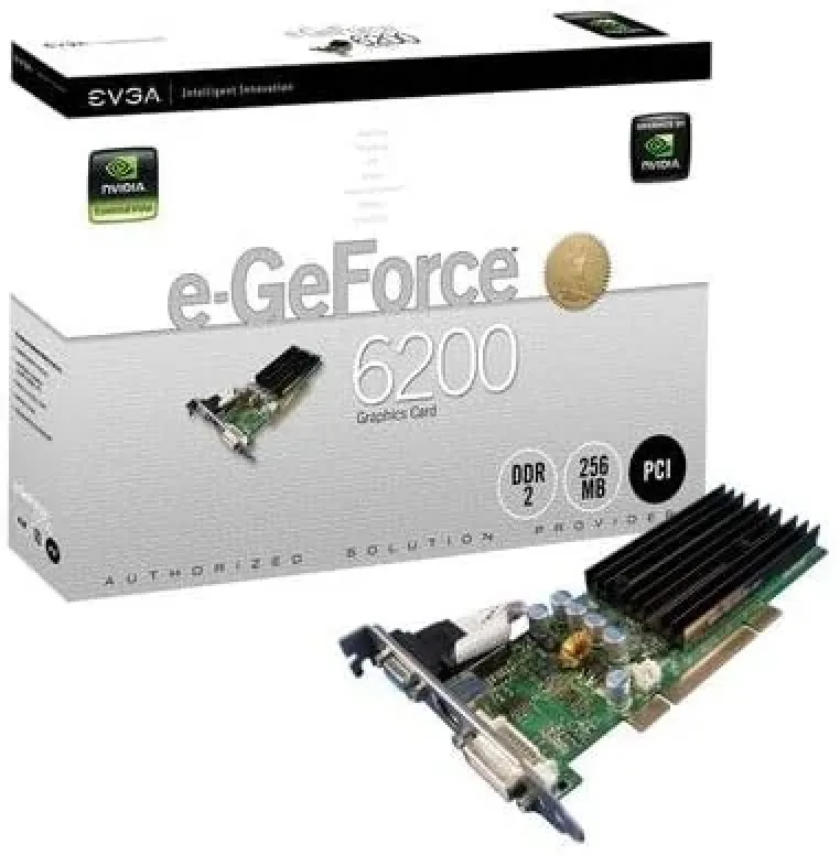 032-TC-1N02-DX - EVGA e-GeForce 6200 TC 32MB DDR 32-Bit Supporting 128MB Onboard PCI Express x16 Video Graphics Card