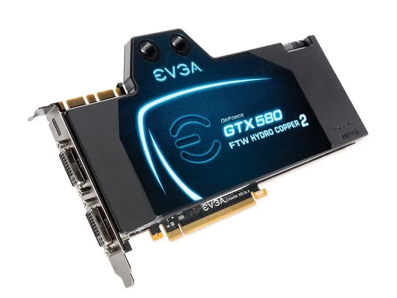 03G-P3-1591-TX - EVGA GeForce GTX 580 Hydro Copper 2 3GB 384-Bit GDDR5 PCI Express 2.0 x16 HDCP Ready/ SLI Support Video Graphics Card